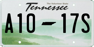 TN license plate A1017S