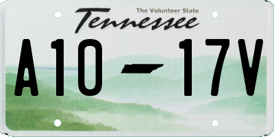 TN license plate A1017V