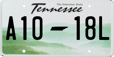 TN license plate A1018L