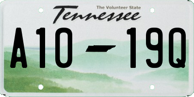 TN license plate A1019Q