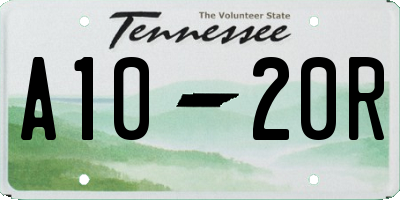 TN license plate A1020R
