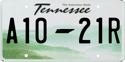 TN license plate A1021R