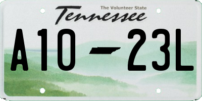 TN license plate A1023L