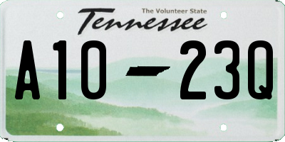 TN license plate A1023Q