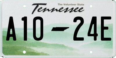 TN license plate A1024E