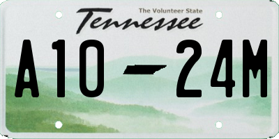 TN license plate A1024M
