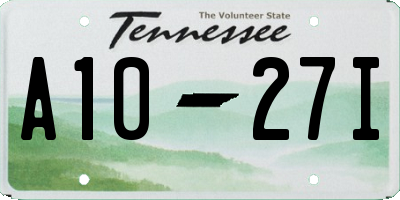TN license plate A1027I