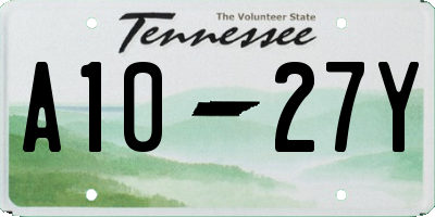 TN license plate A1027Y