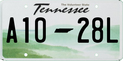 TN license plate A1028L