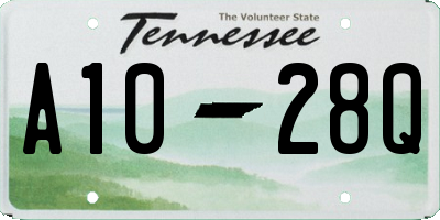 TN license plate A1028Q