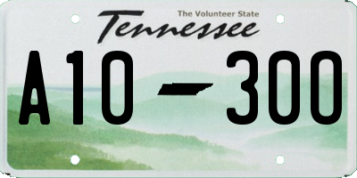 TN license plate A1030O