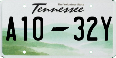 TN license plate A1032Y