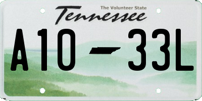 TN license plate A1033L