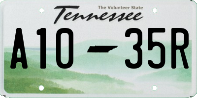 TN license plate A1035R