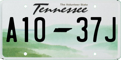 TN license plate A1037J