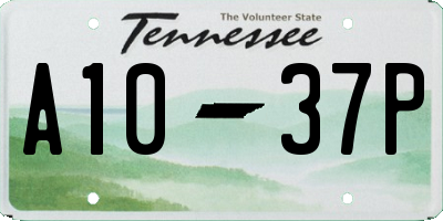 TN license plate A1037P