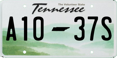TN license plate A1037S