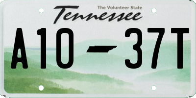 TN license plate A1037T
