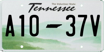 TN license plate A1037V