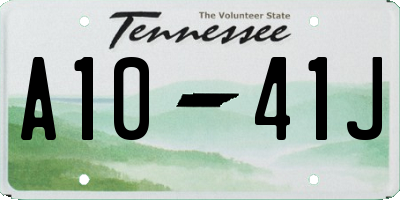 TN license plate A1041J