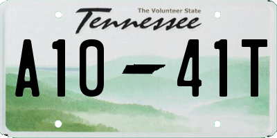 TN license plate A1041T