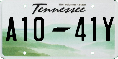 TN license plate A1041Y