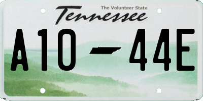 TN license plate A1044E