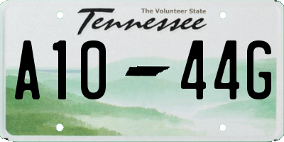TN license plate A1044G