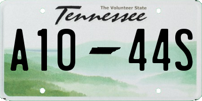 TN license plate A1044S