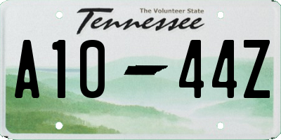 TN license plate A1044Z