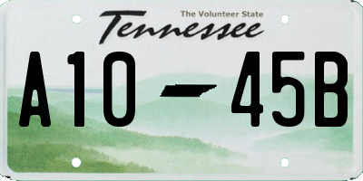 TN license plate A1045B
