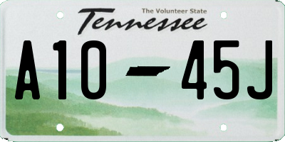 TN license plate A1045J