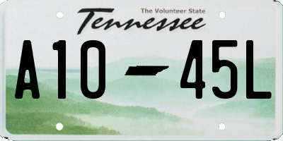TN license plate A1045L