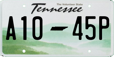 TN license plate A1045P