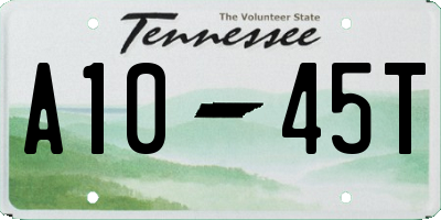 TN license plate A1045T