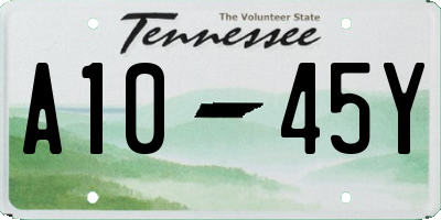 TN license plate A1045Y