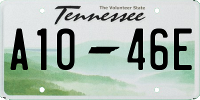 TN license plate A1046E