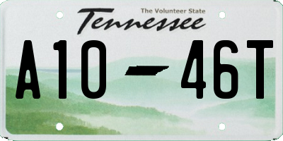 TN license plate A1046T