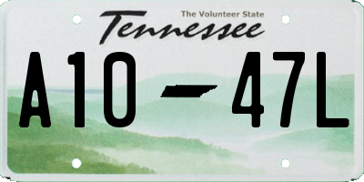 TN license plate A1047L