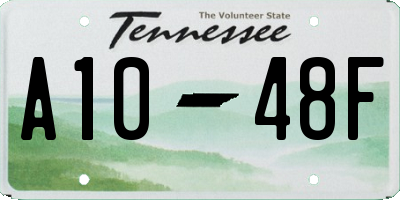 TN license plate A1048F