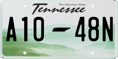 TN license plate A1048N