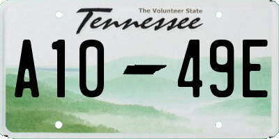 TN license plate A1049E