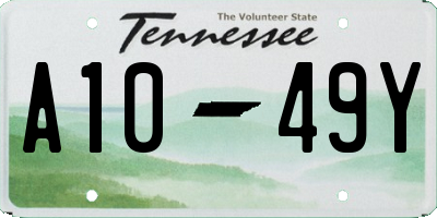 TN license plate A1049Y