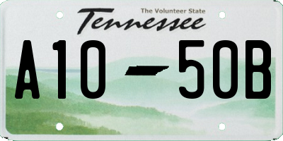 TN license plate A1050B