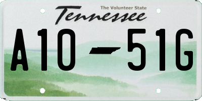 TN license plate A1051G