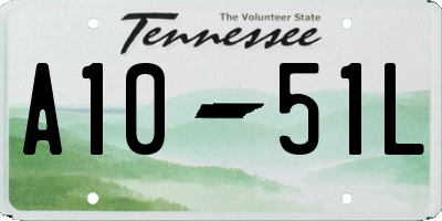 TN license plate A1051L