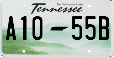 TN license plate A1055B