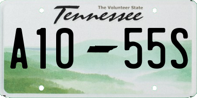 TN license plate A1055S