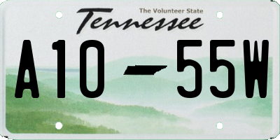 TN license plate A1055W