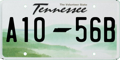 TN license plate A1056B